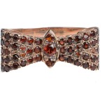 Gold Garnet Ring – 14K Rose Gold Bow Garnet Ring