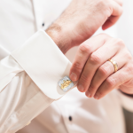Silver and Gold Jerusalem Square Cufflinks