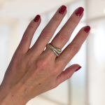 Diamond Interlocking Rolling Eternity Ring in 14K Gold – 3 Colors