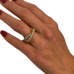 Diamond Interlocking Rolling Eternity Ring in 14K Gold – 3 Colors