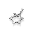 Star of David Textured Interwoven 3D Pendant in 14K Gold