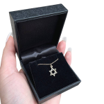 14k Gold Classic Star of David Charm Pendant