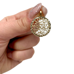 Hebrew Pendant – Cutout 14k Yellow Gold Shema Round Medallion