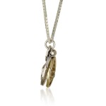 Tree of Life Priestly Blessing Kabbalah Pendant Set in 14K Gold 5 Metals with Emerald