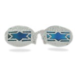 Enamel Colored Star of David Silver Tallit Clip