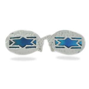 Enamel Colored Star of David Silver Tallit Clip