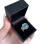 Ethnic Style 14k Gold Roman Glass Ring