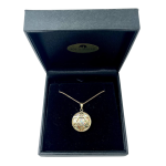 Roman Glass Star of David Large Pendant in 14k Yellow Gold