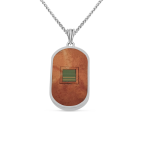Lion of Judah on Jerusalem Stone Pendant Necklace with Hebrew Nano Bible
