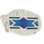 Enamel Colored Star of David Silver Tallit Clip