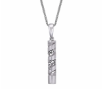 Mezuzah Pendant with Shema Yisrael in 14K Gold