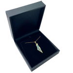Map of Israel Pendant with Eilat Stone in 14K Gold