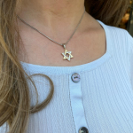 14K Two Tone Gold Thick Star of David Pendant