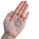Star of David with Jerusalem Cross Pendant in 14K Gold