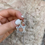 Star of David with Jerusalem Cross Pendant in 14K Gold