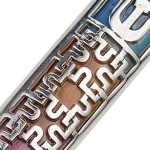 Sterling Silver Enamel Rainbow Mezuzah Case