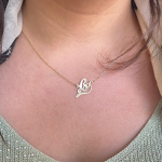 14k Gold Hebrew Script Underlined Name Necklace