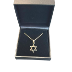 Classic 14k Yellow Gold Star of David Pendant Medium