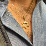 Classic 14k Yellow Gold Star of David Pendant Medium