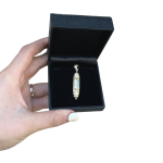14K Gold Filigree Mezuzah Pendant