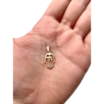 Chai Hamsa Pendant in 14K Gold