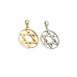 14K Gold Star of David Pendant