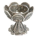 Sterling Silver Flower Filigree Candle Holders