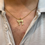 Elegant Large 14k Gold Chai Pendant