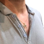 Elegant Large 14k Gold Chai Pendant