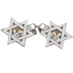 Jerusalem Star of David Silver Tallit Clips