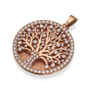Tree of Life Large Pendant - 14K Gold and Diamonds