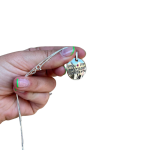 Silver Woman of Valor Ruby Pendant