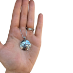 Silver Woman of Valor Ruby Pendant
