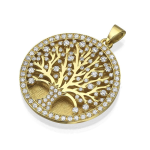 Tree of Life Large Pendant – 14K Gold and Diamonds
