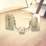 Ten Commandments Silver and Gold Name Talit Clip