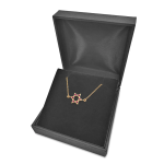 Star of David with Pink Rubies 14K Gold Charm Bracelet