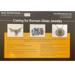 14k Gold Roman Glass Tear Drop Earrings