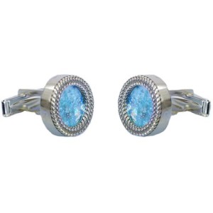 Silver Roman Glass Cufflinks