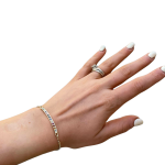 12 Tribes Hoshen Slim Bracelet with Semi Precious Stones in 14k Gold