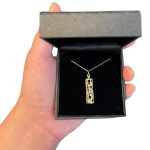 Mezuzah Pendant in 14k Gold Wired Styling