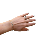 12 Tribes Hoshen Slim Bracelet with Semi Precious Stones in 14k Gold