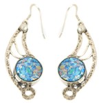 Angel Wing Roman Glass Earrings