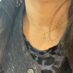 18k Gold Diamond Miniature Chai Pendant