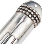 Hammered Silver Dotted Mezuzah