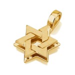 Star of David Pendant -18k Gold Dual Layered