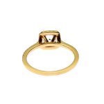 Diamond Square Halo Ring in 14K Yellow Gold