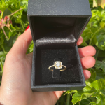 Diamond Square Halo Ring in 14K Yellow Gold