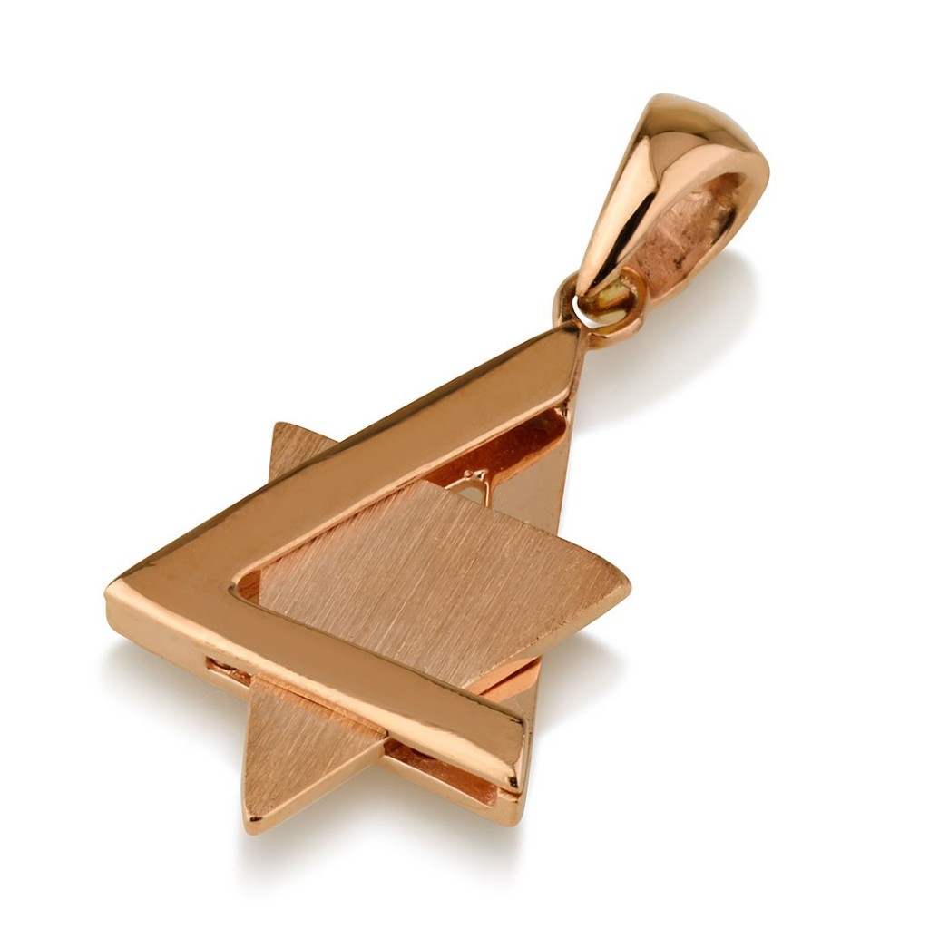 Abstract Star of David Pendant in 14K Gold
