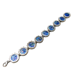 Sterling Silver Roman Glass Sun Bracelet