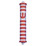 Aluminum Striped Mezuzah (Medium)